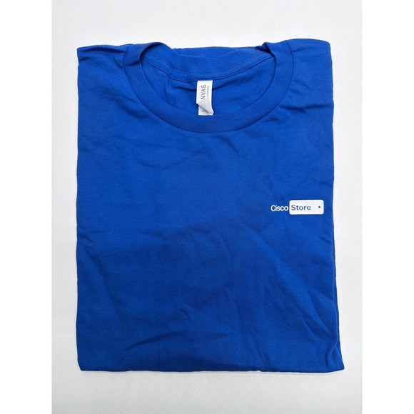 Bella Canvas Cisco Store T-Shirt Mens XL Royal Blue Tech Logo Graphic Tee USA
